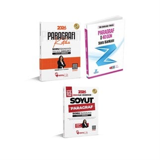 2026 KPSS-TYT Paragrafı Kafala Soru Bankası- Soyut Paragraf Soru Bankası - 40 Günde Paragraf Soru Bankası 3 Lü Set