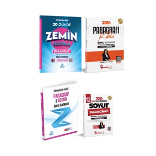 2026 KPSS-TYT Zemin Paragraf Soru Bankası-Paragrafı kafala Soru Bankası- 40 Günde Paragraf Soru Bankası- Soyut Paragraf Soru Bankası 4 Lü Set