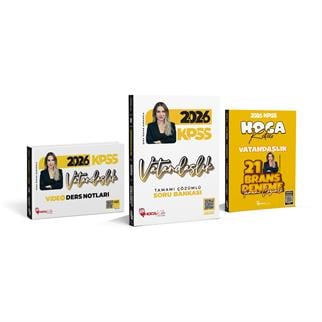 2026 KPSS Vatandaşlık Soru Bankası- Vatandaşlık  Video Ders Notlar- Vatandaşlık 21 Branş Deneme 3 Lü Set