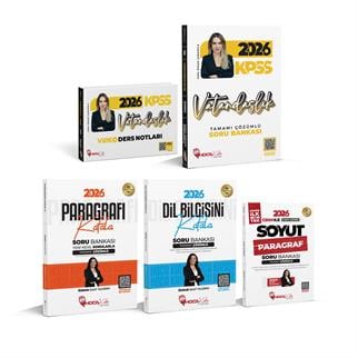 2026 KPSS Vatandaşlık Soru-Video- Dil Bilgisi- Paragrafı Kafala- Soyut Paragraf Soru Bankası 5 Li Set