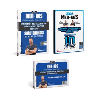 2026 MEB-AGS Eğitimin Temelleri Soru Bankası- Video Ders Notu - 10 Lu Deneme 3 Lü Set ( Ömer EKİCİ )