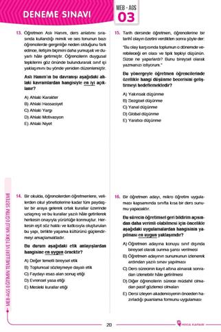 2026 MEB-AGS Eğitimin Temelleri Soru Bankası- Video Ders Notu - 10 Lu Deneme 3 Lü Set ( Ömer EKİCİ )