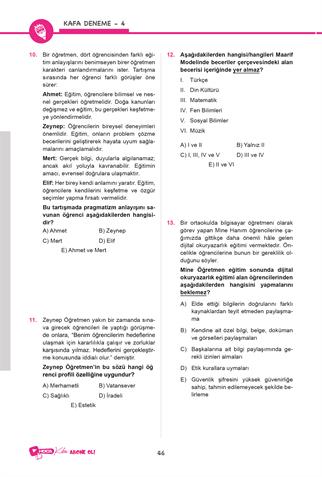 2026 MEB AGS Eğitimin Temelleri ve Türk Millî Eğitim Sistemi Tamamı Çözümlü 10 Deneme Sınavı(KOMİSYON)