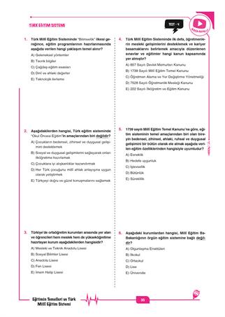 2026 MEB AGS Eğitimin Temelleri ve Türk Millî Eğitim Sistemi - Mevzuat Bilgisi Tamamı Çözümlü Soru Bankası