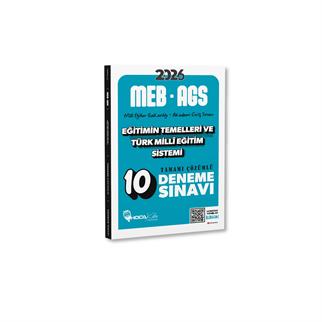 2026 MEB AGS Eğitimin Temelleri ve Türk Millî Eğitim Sistemi Tamamı Çözümlü 10 Deneme Sınavı(KOMİSYON)