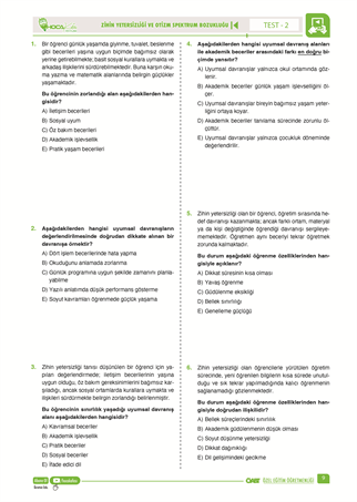 2026 MEB-AGS ÖABT ATAYAN Özel Eğitim Öğretmenliği Tamamı Çözümlü Soru Bankası