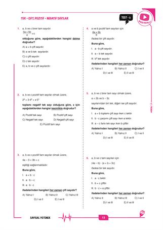 2026 MEB – AGS Sayısal Yetenek Soru Bankası