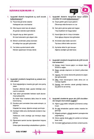 2026 MEB – AGS Sözel Yetenek Soru Bankası