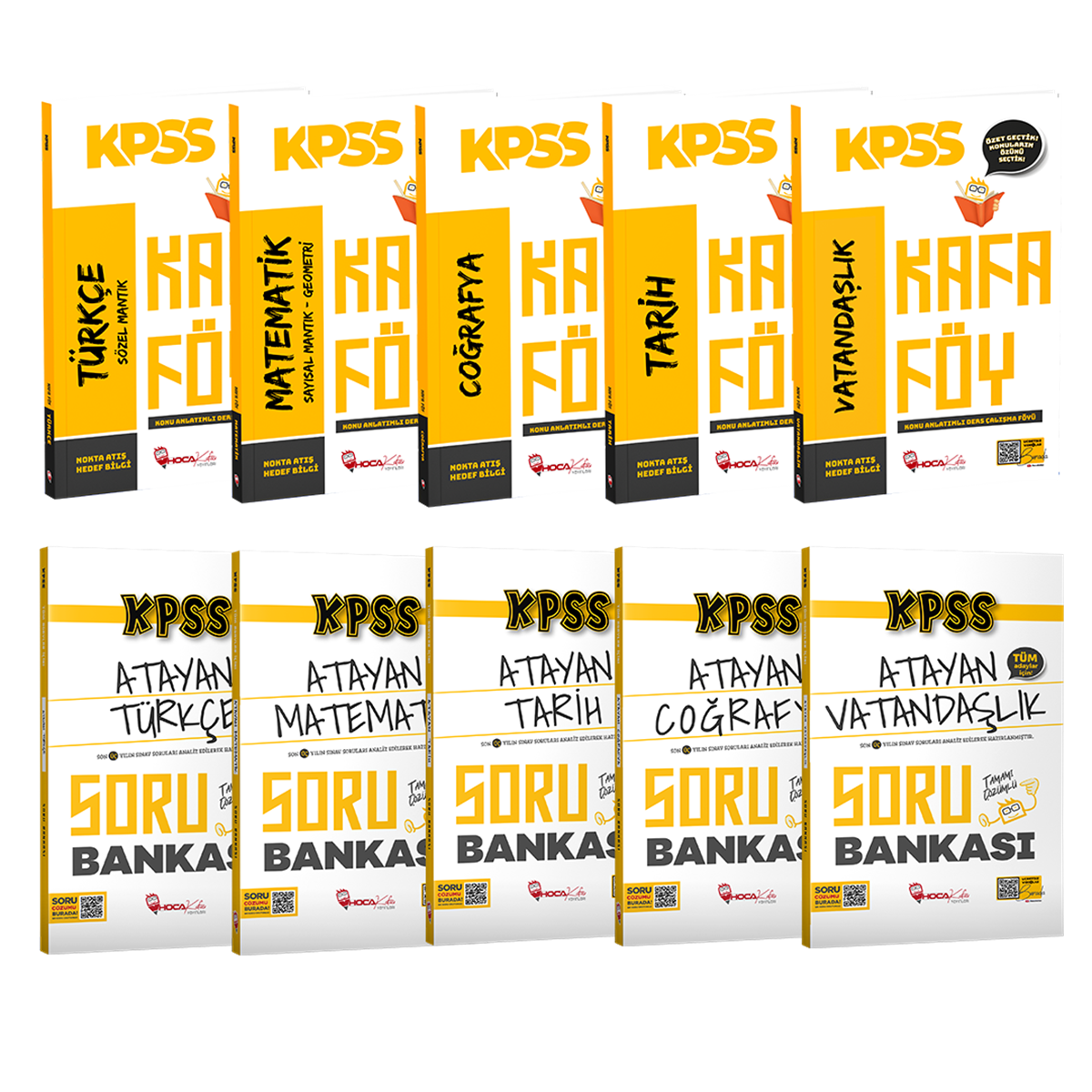 2024 KPSS GYGK  5 li Konu Anlatım Föyü -2024 Atayan 5 li Soru Bankası 2 li set