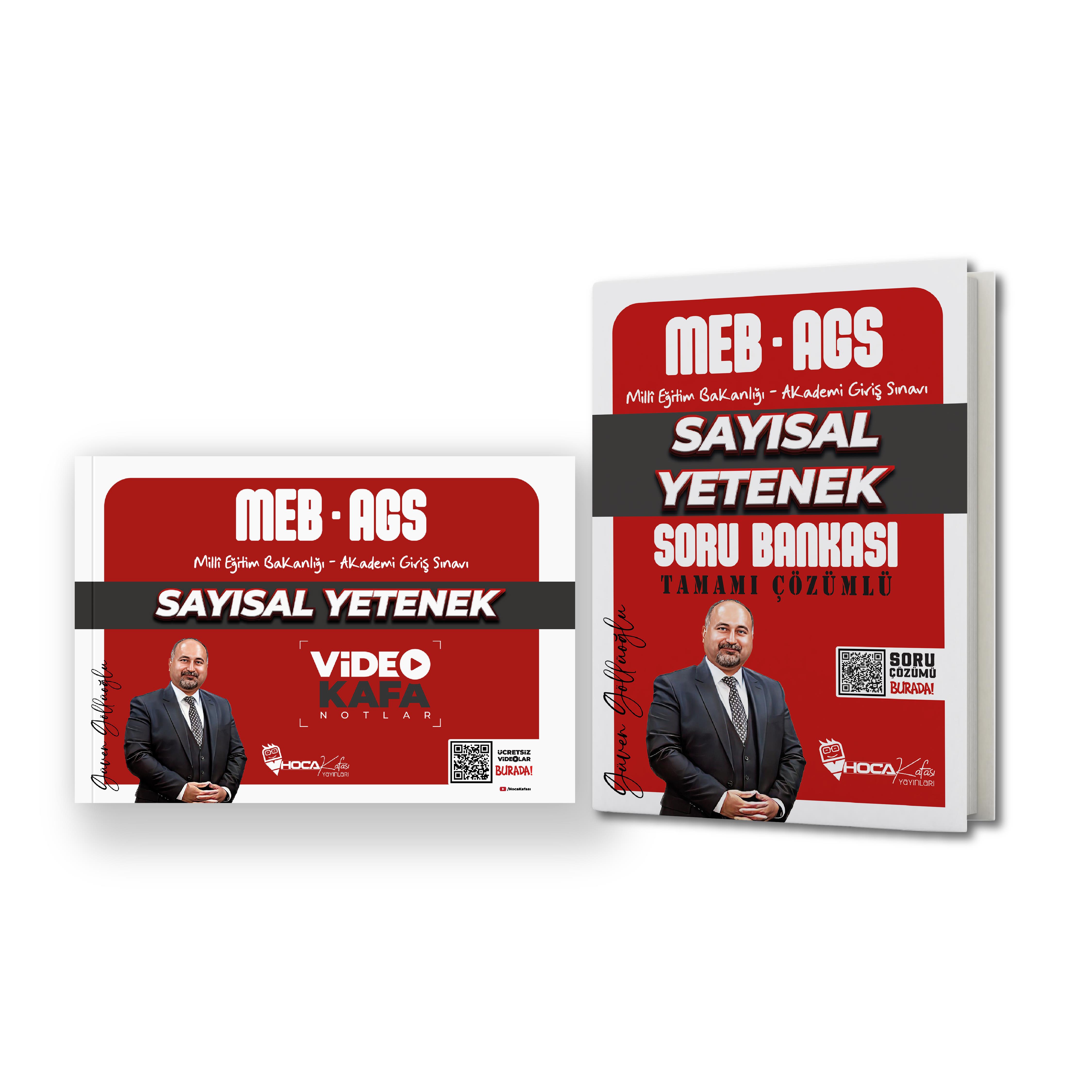 2025 MEB-AGS Sayısal Yetenek Soru Bankası- Video Kafa Notlar 2 Li Set