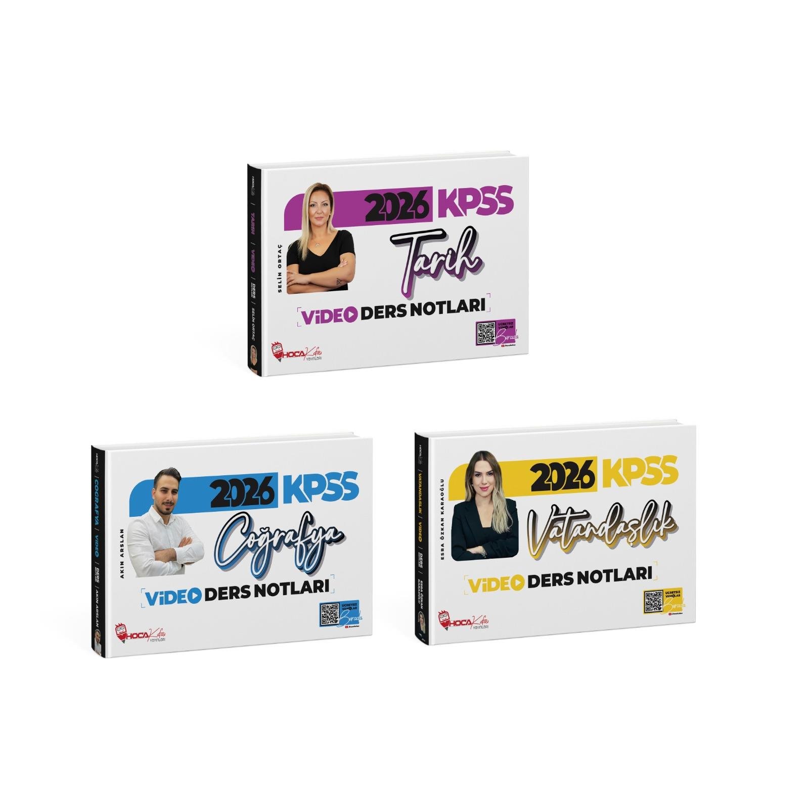 2026 KPSS Coğrafya-Tarih- Vatandaşlık  Video Ders Notları 3 Lü Set