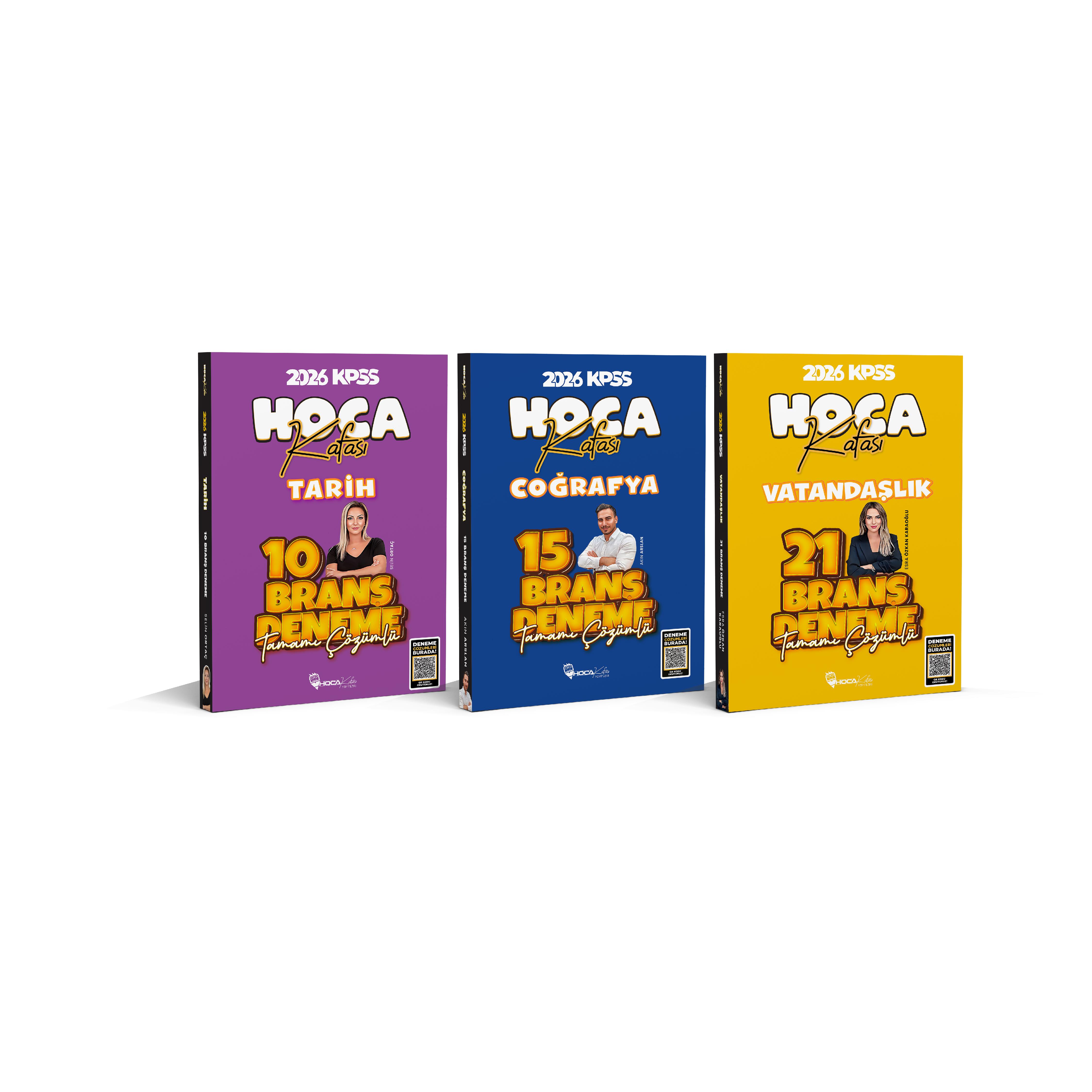 2026 KPSS Tarih 10 Lu- Coğrafya 15 Li- Vatandaşlık 21 Li Tamamı Çözümlü Branş Deneme 3 Lü SET