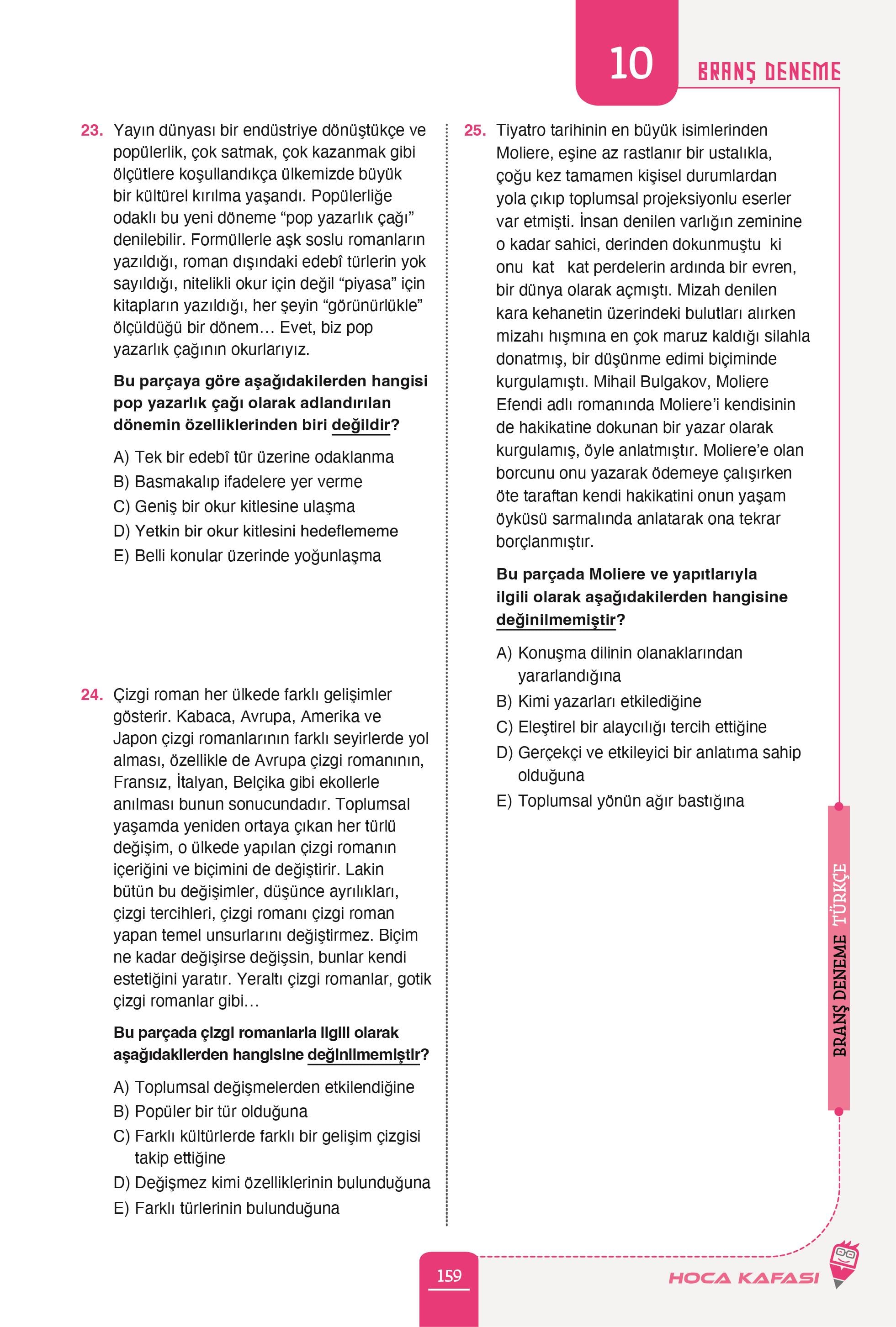 2026 KPSS Türkçe Tamamı Çözümlü 21 Branş Deneme