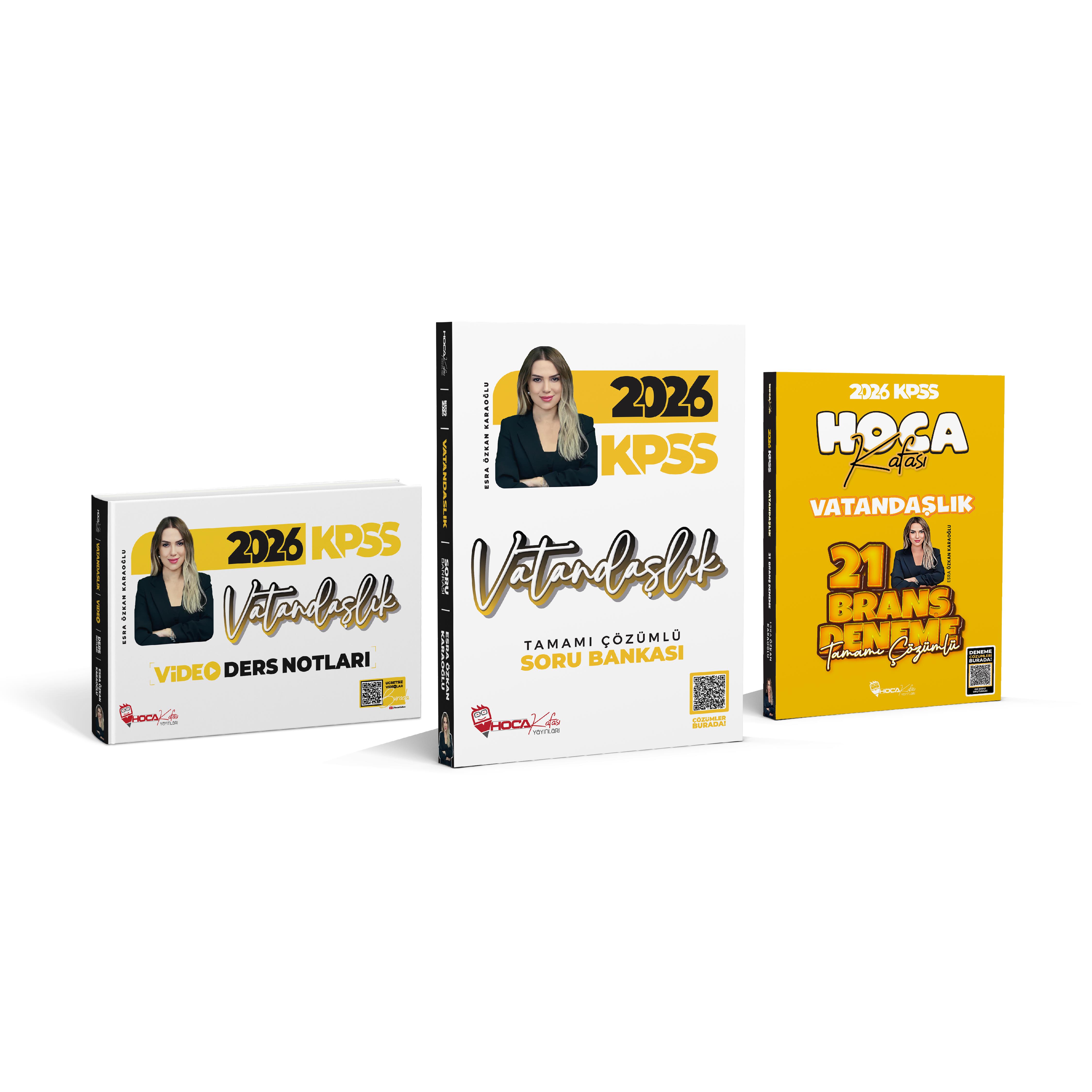 2026 KPSS Vatandaşlık Soru Bankası- Video Notlar- Branş Deneme3 Lü Set
