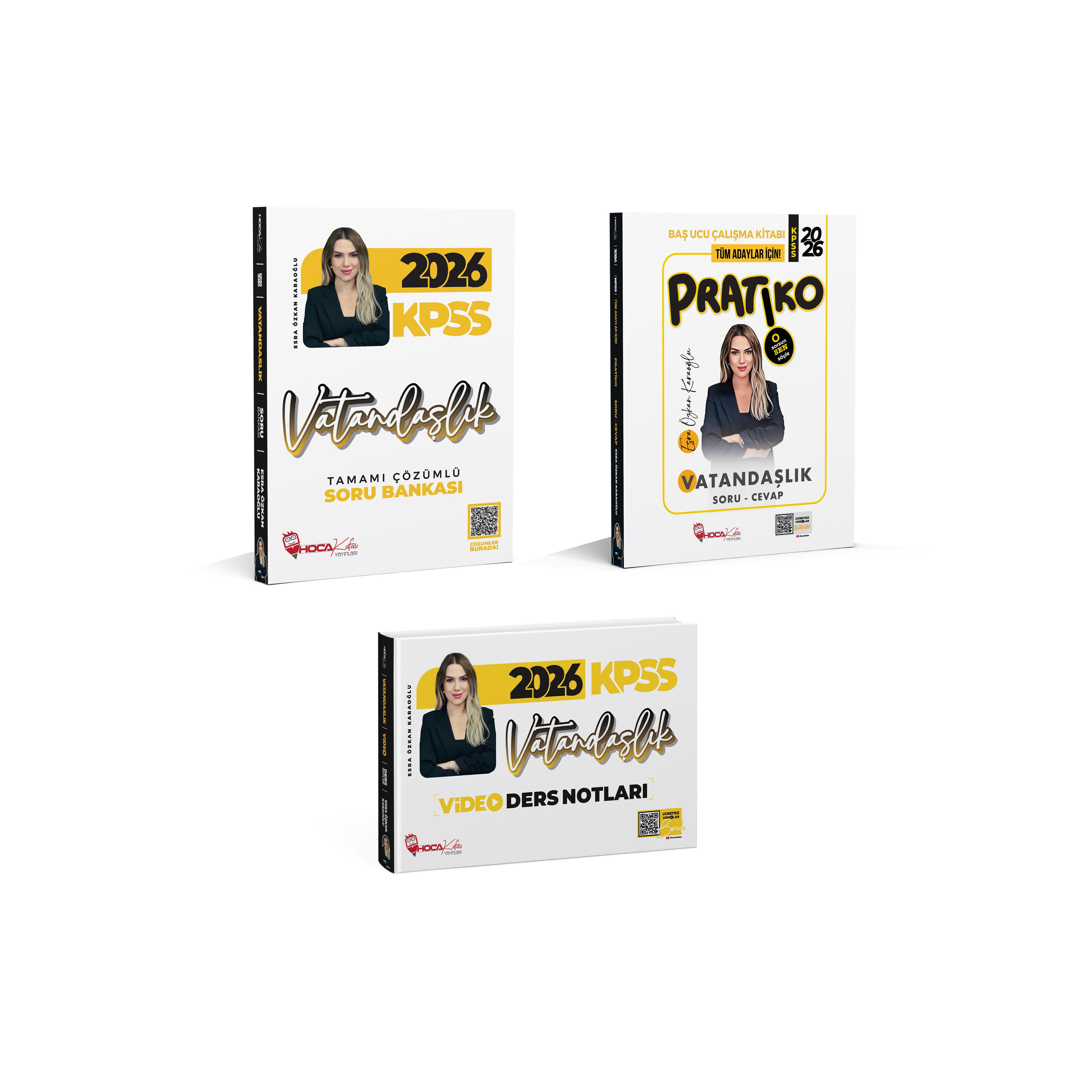 2026 KPSS Vatandaşlık Soru Bankası- Video Notlar- Pratiko 3 Lü Set