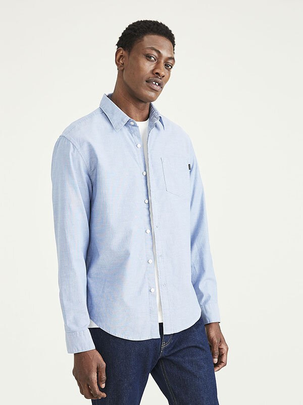 Stretch Oxford Mavi Gömlek Blue