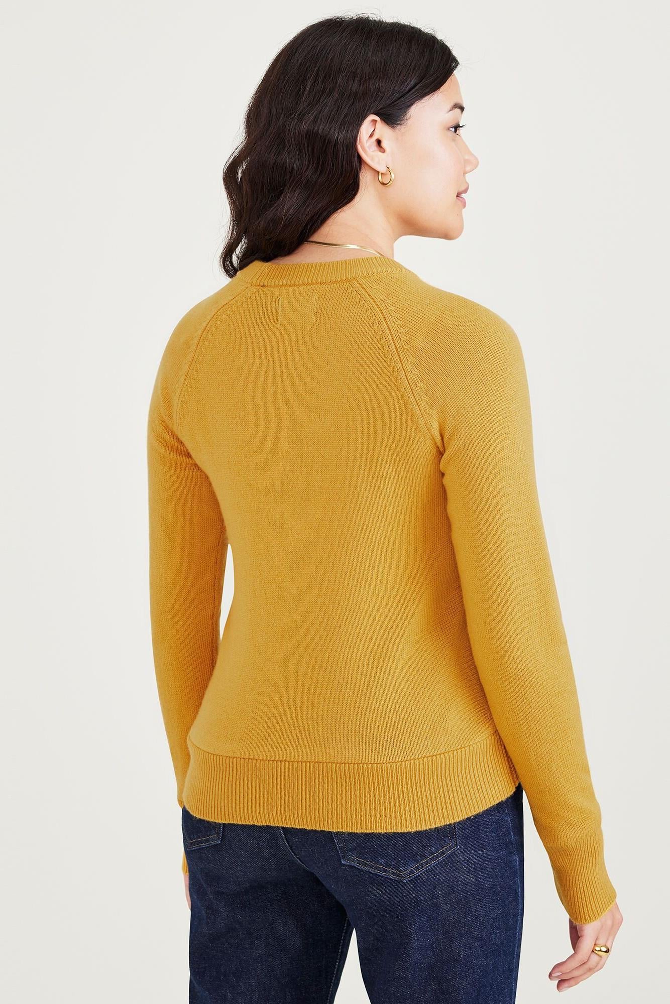Yuvarlak Yaka Kazak Yellow