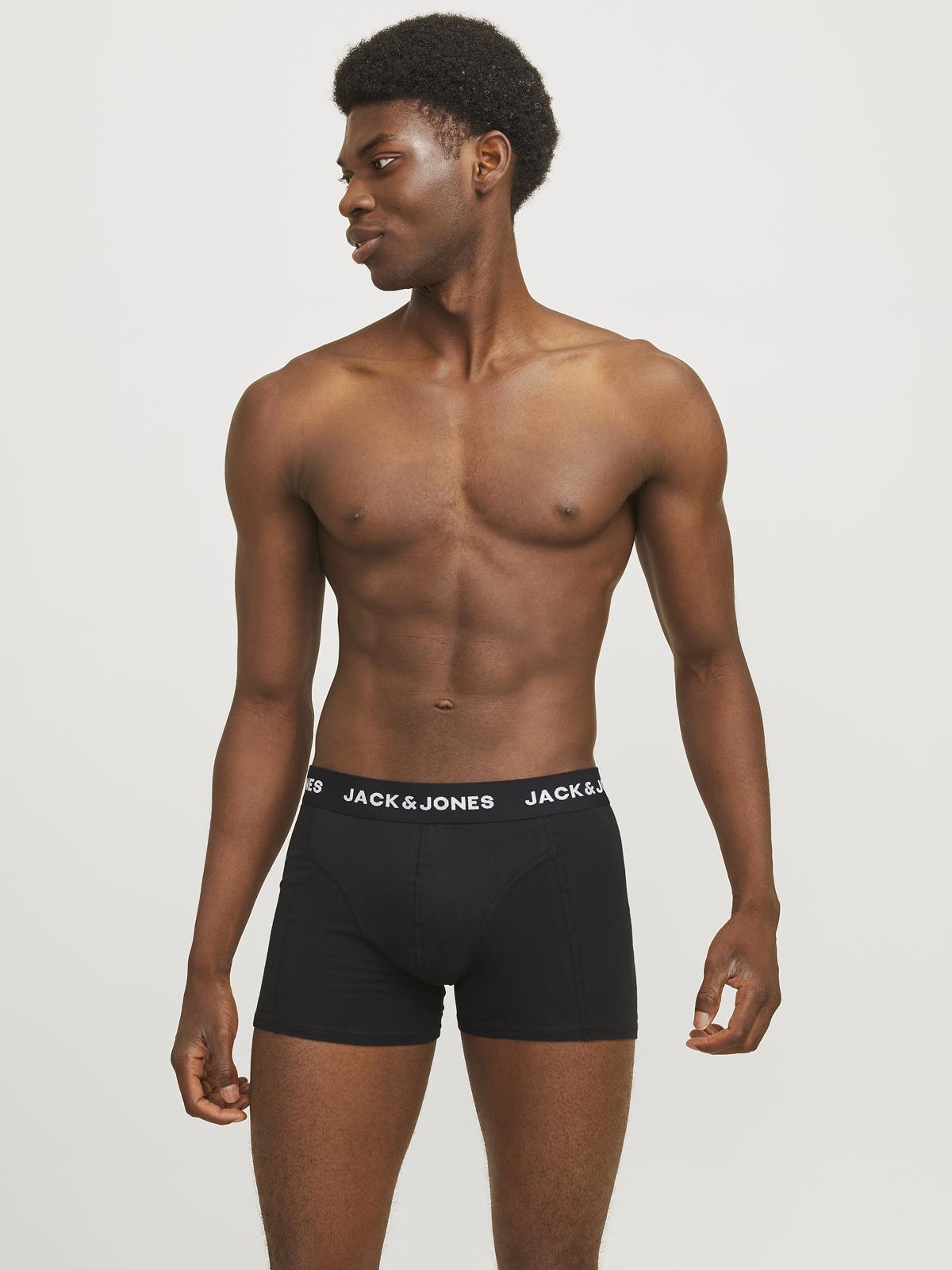 JACANTHONY TRUNKS 3 PACK BLACK Black