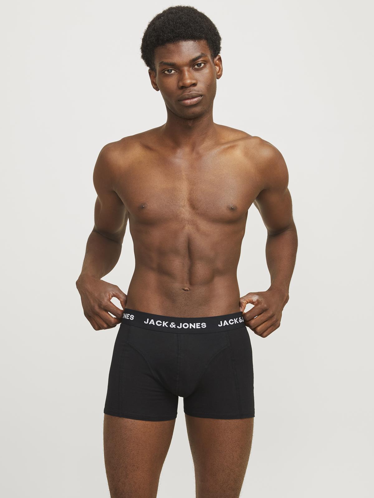 JACANTHONY TRUNKS 3 PACK BLACK Black