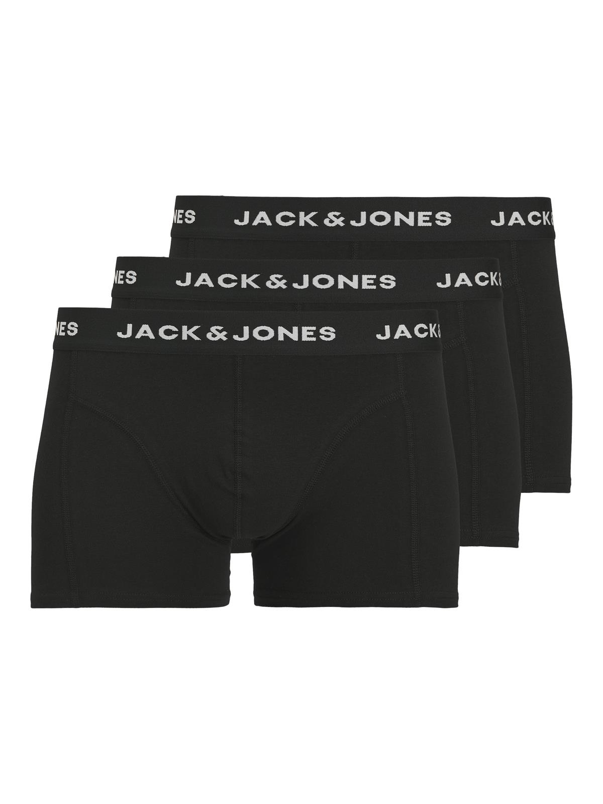 JACANTHONY TRUNKS 3 PACK BLACK Black