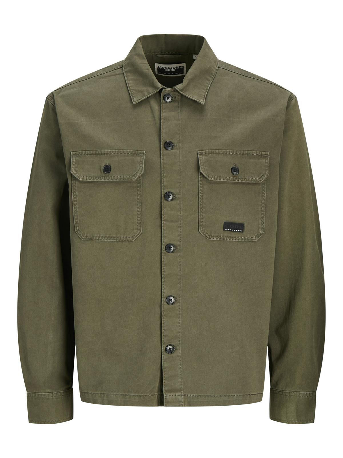 JCOBEN CLASSIC FUSION BADGE OVERSHIRT Grape Leaf