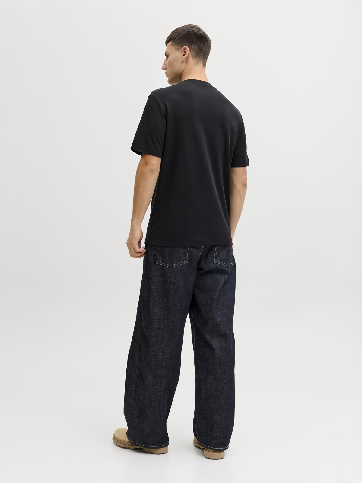 JCOFUSION CHEST BRAND TEE SS CREW NOOS Black