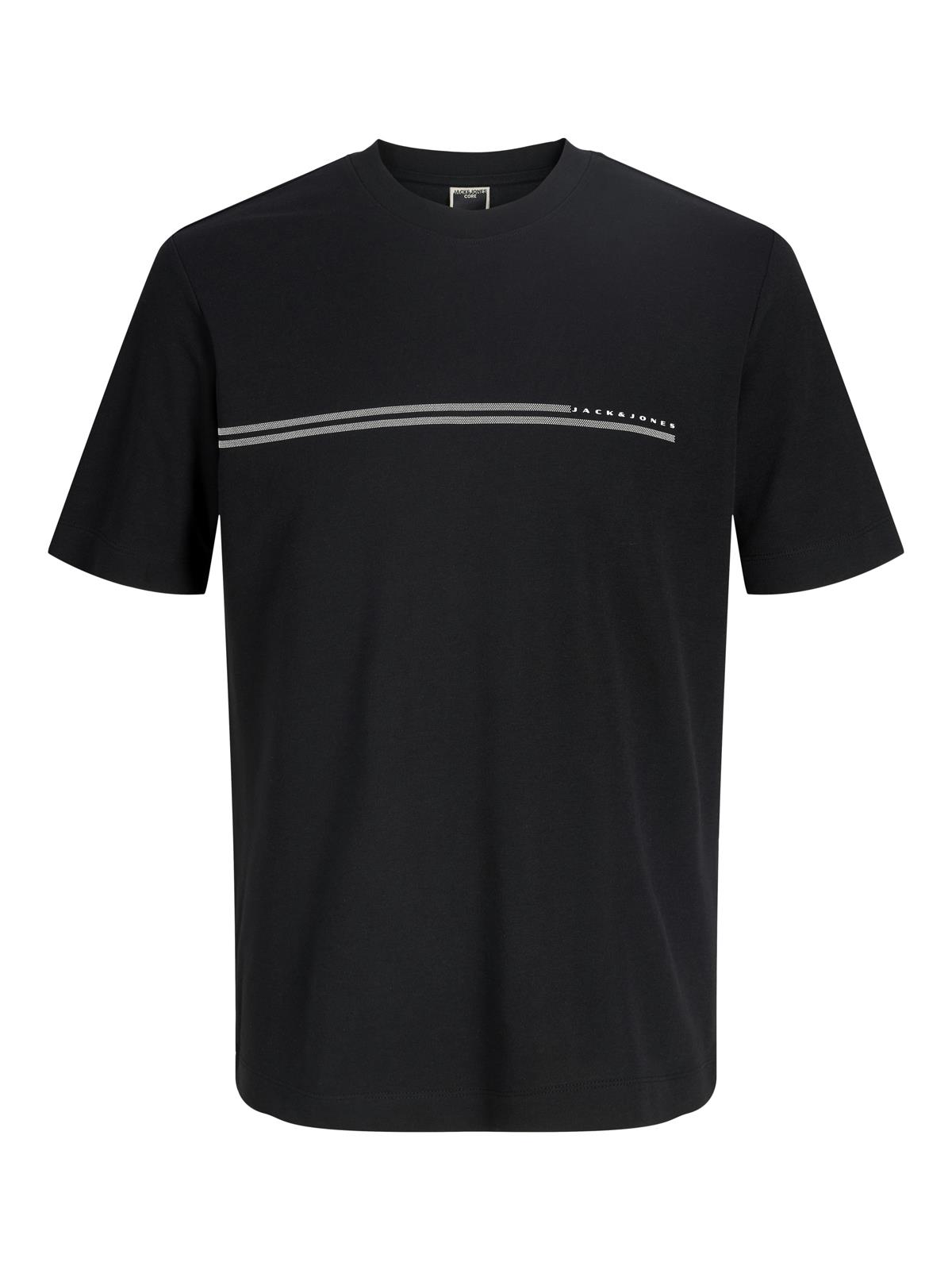 JCOFUSION CHEST BRAND TEE SS CREW NOOS Black