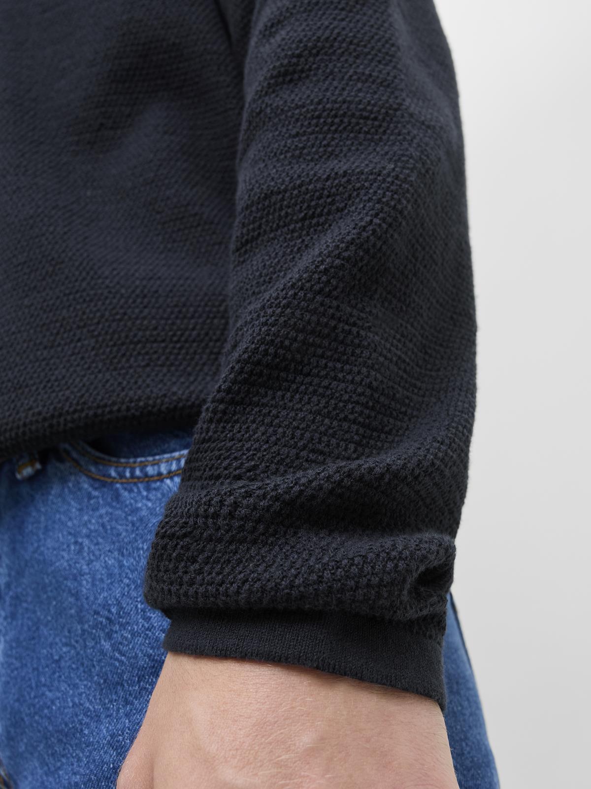 JJEGEORGE KNIT POLO LS SN Navy Blazer