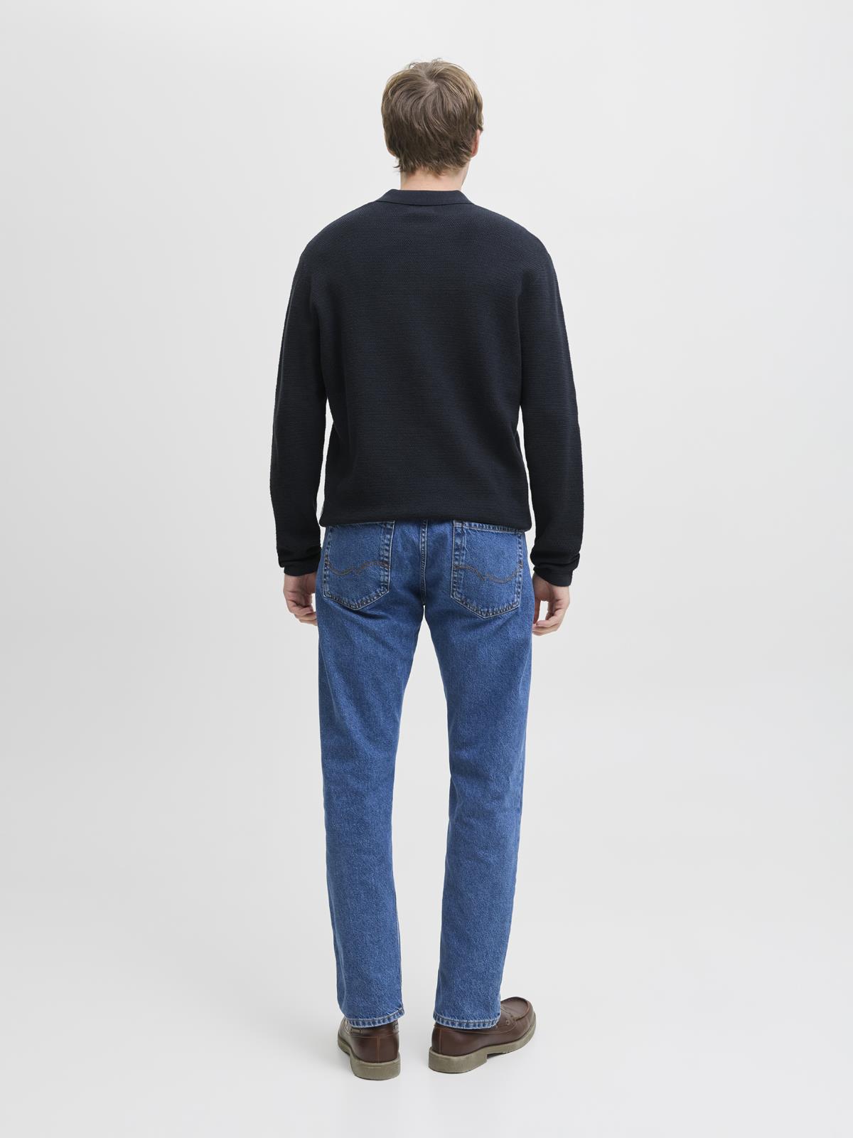 JJEGEORGE KNIT POLO LS SN Navy Blazer