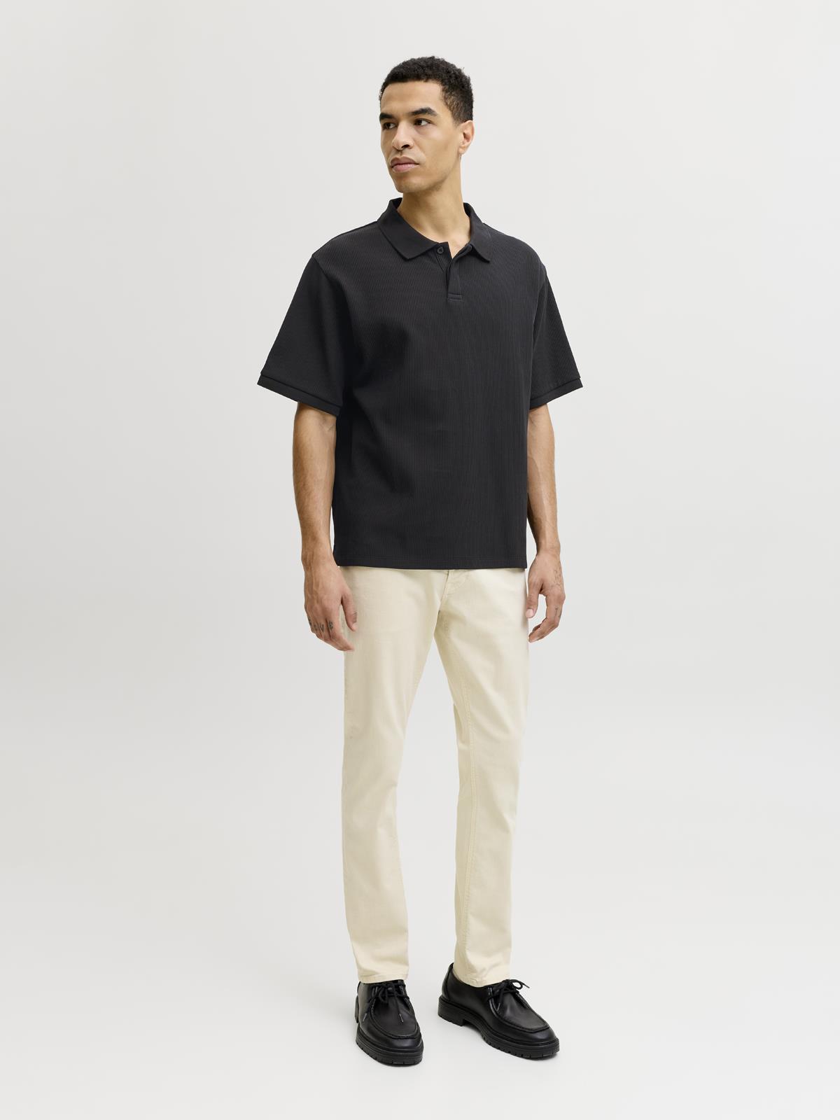 JJEHARRISON STRUCTURE POLO SS LN Black