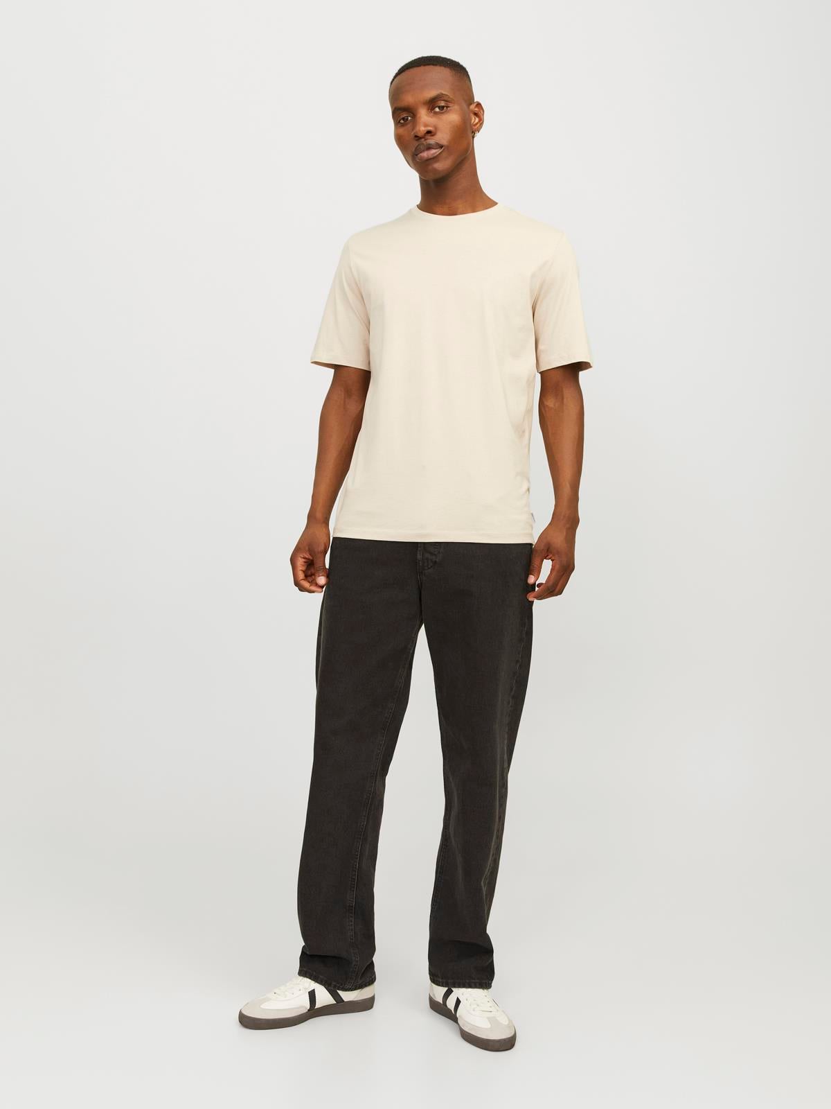 JJEORGANIC BASIC TEE SS O-NECK NOOS Moonbeam