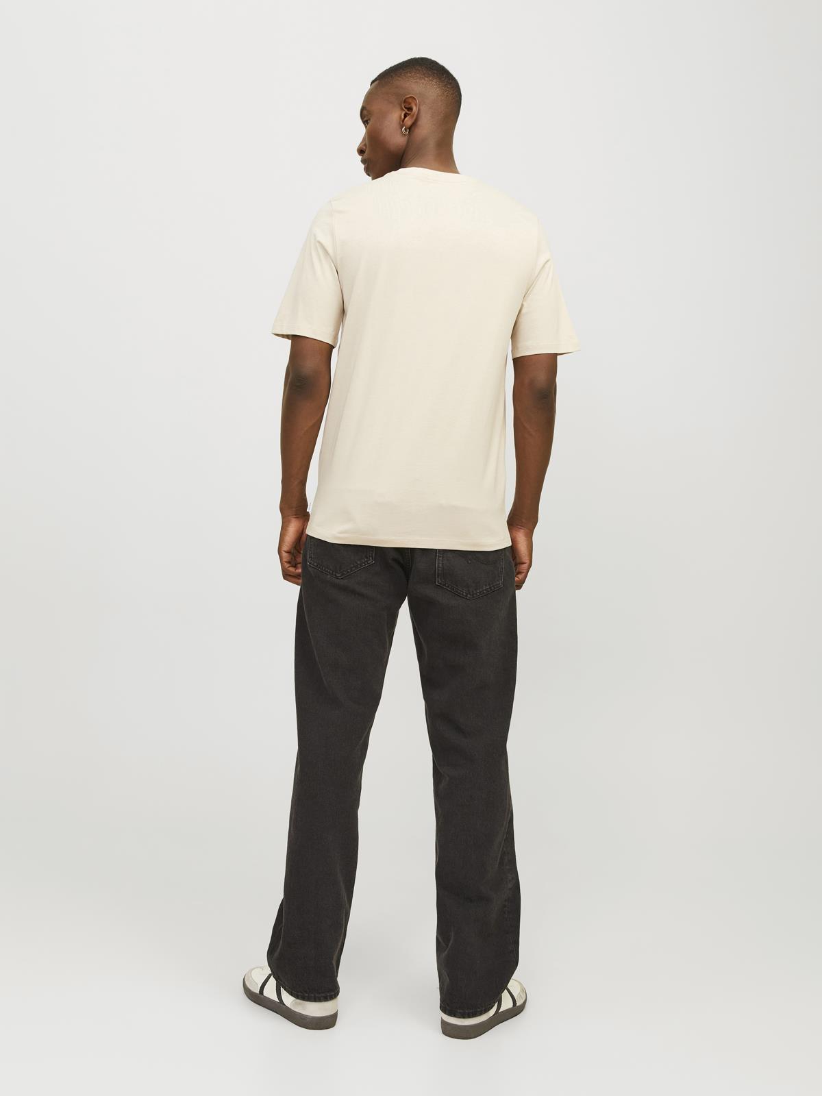 JJEORGANIC BASIC TEE SS O-NECK NOOS Moonbeam
