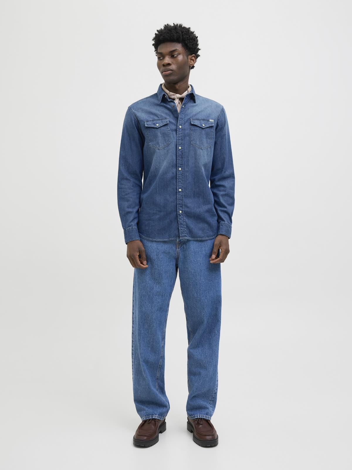 JJESHERIDAN SHIRT L/S NOOS Blue Denim