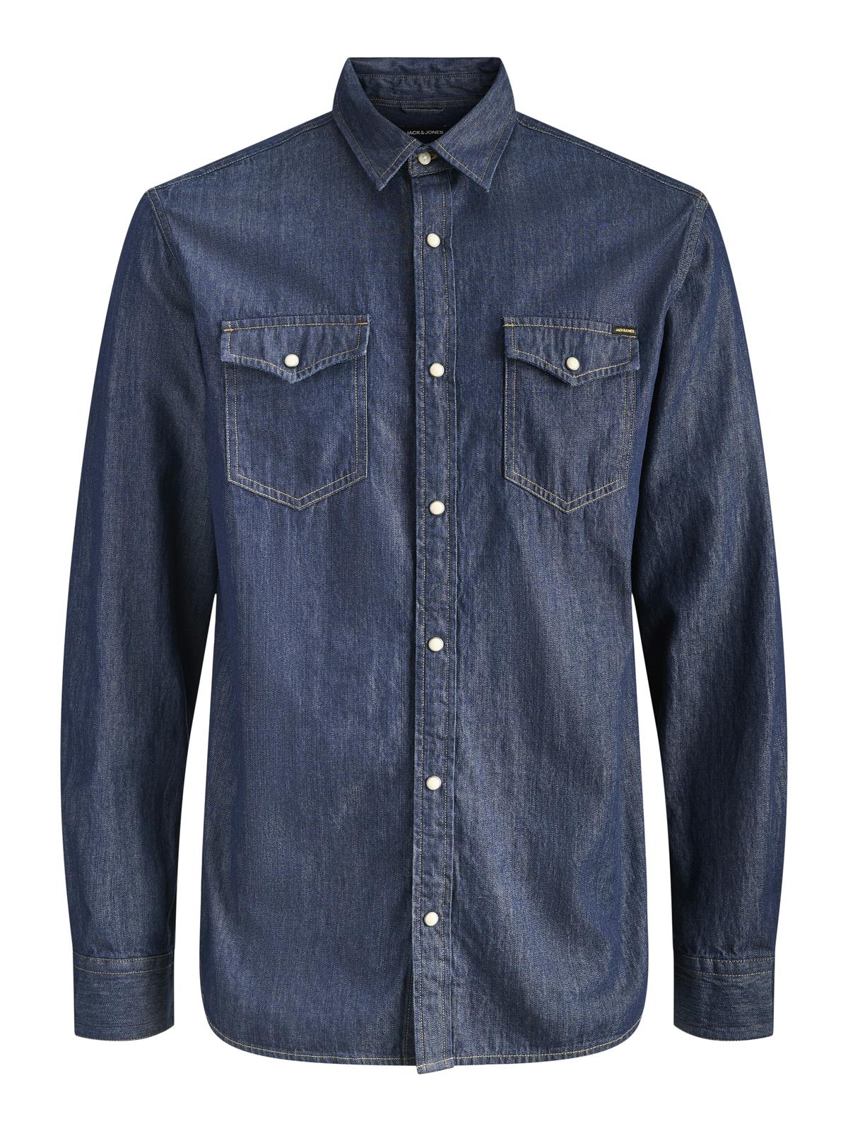 JJESHERIDAN SHIRT L/S NOOS Dark Denim