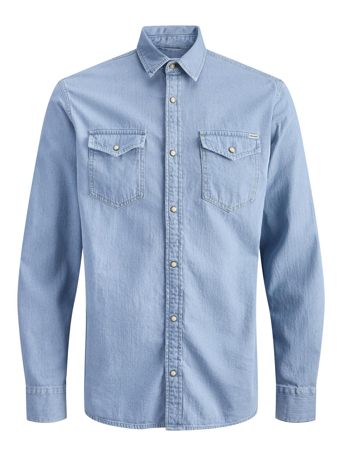 JJESHERIDAN SHIRT L/S NOOS Light Blue