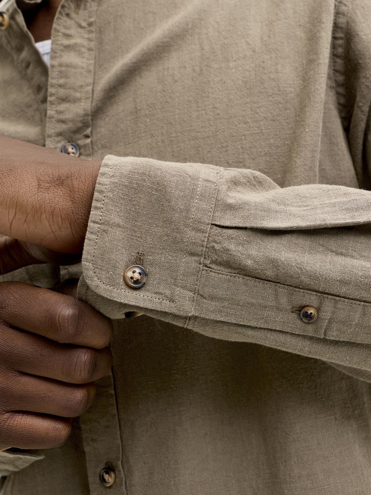 JJESUMMER LINEN BLEND SHIRT L/S SN Falcon