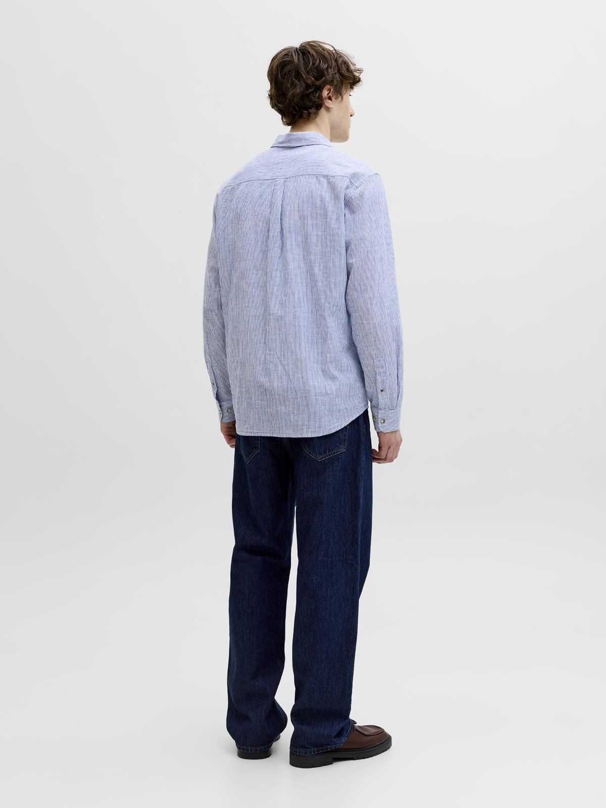 JJESUMMER LINEN BLEND SHIRT L/S SN Infinity