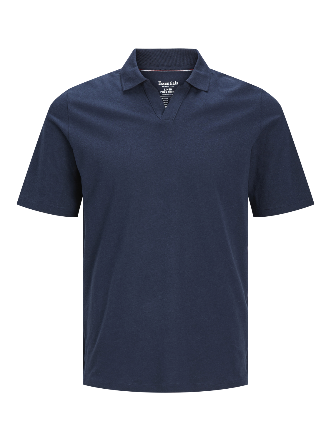 JJESUMMER LINEN POLO SS LN Navy