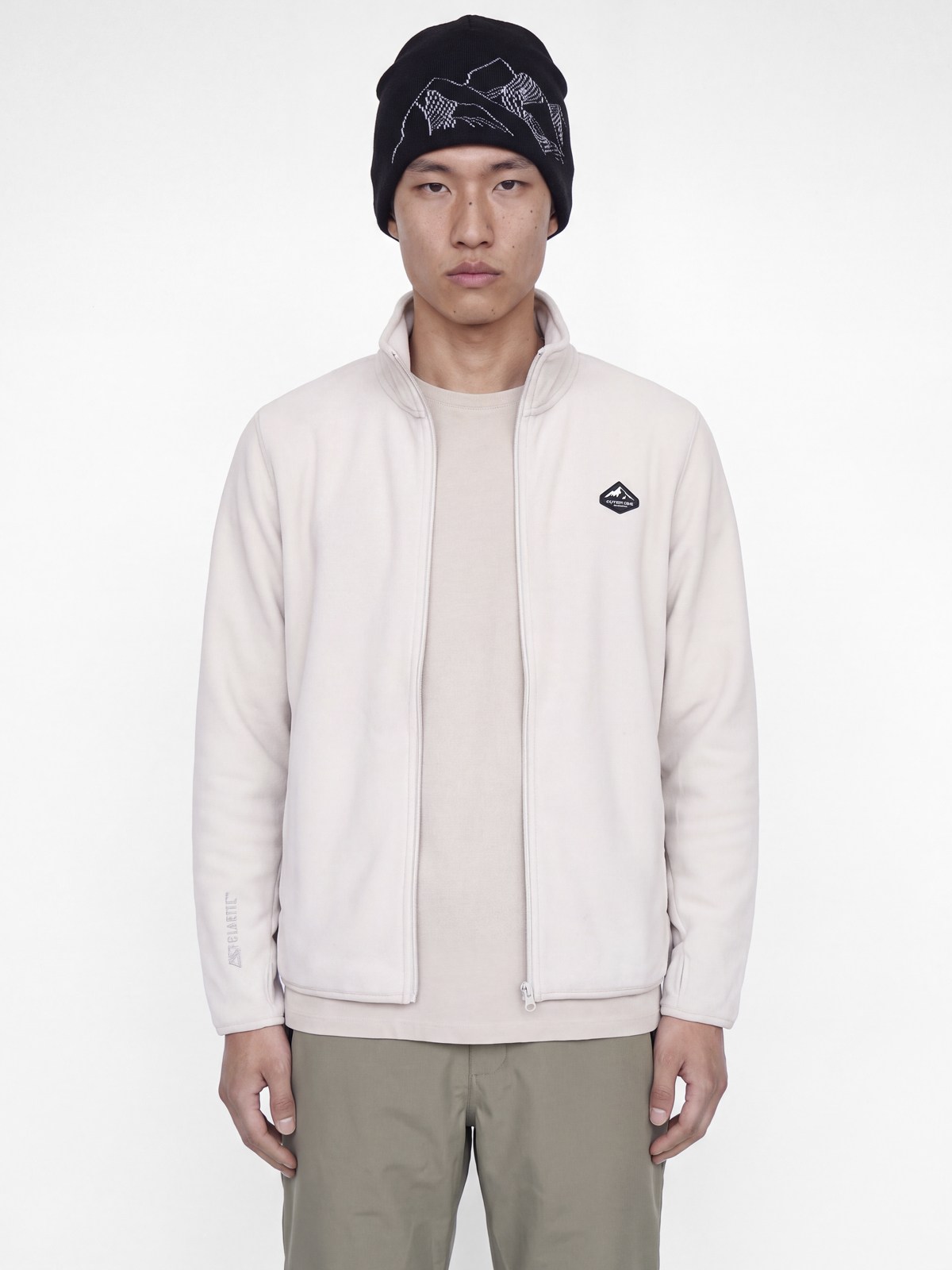 JJSTIGNES HIGH NECK FULL ZIP Moonbeam