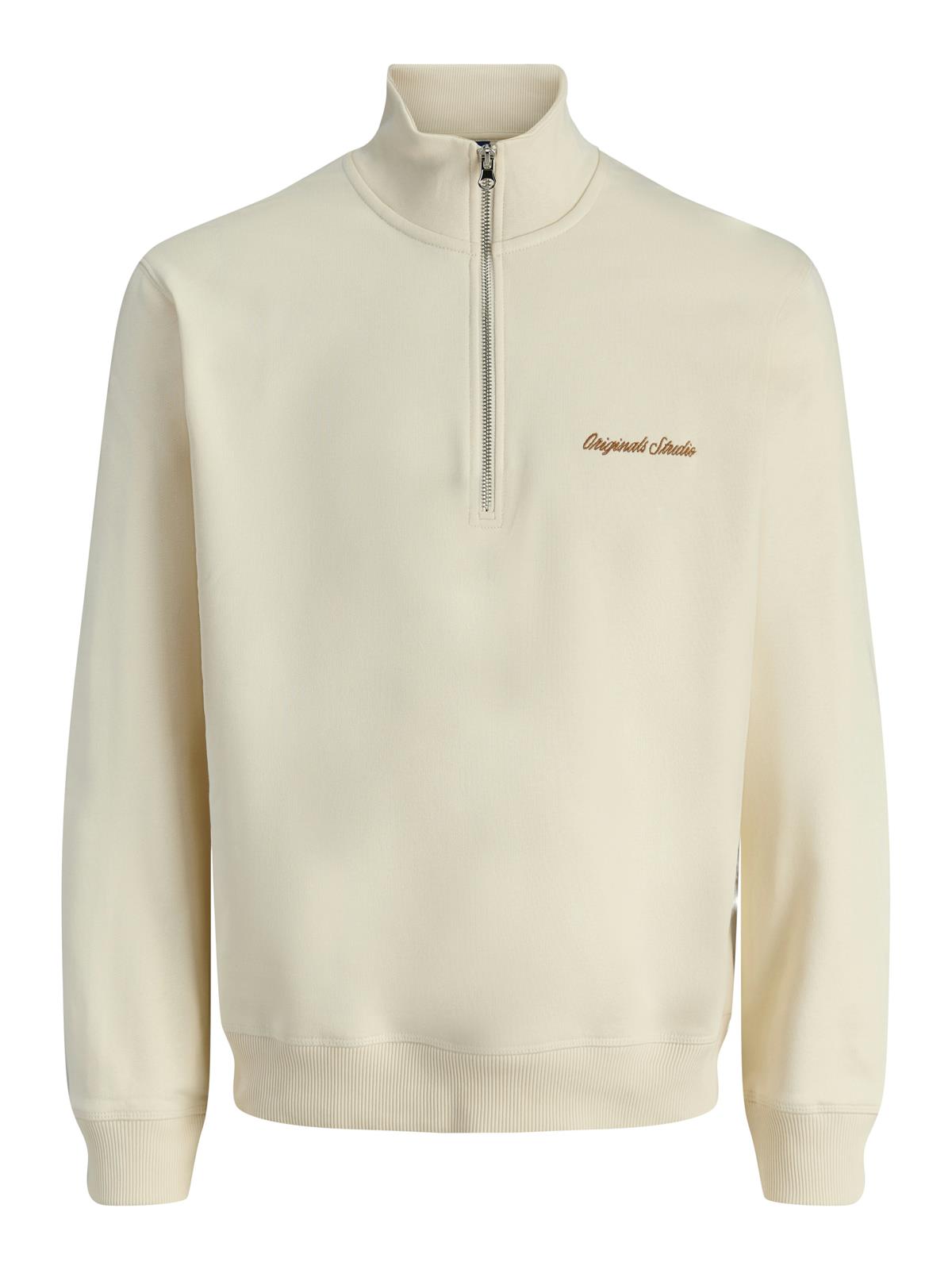 JORNORREBRO EMB SWEAT HIGH NECK NOOS Antique White