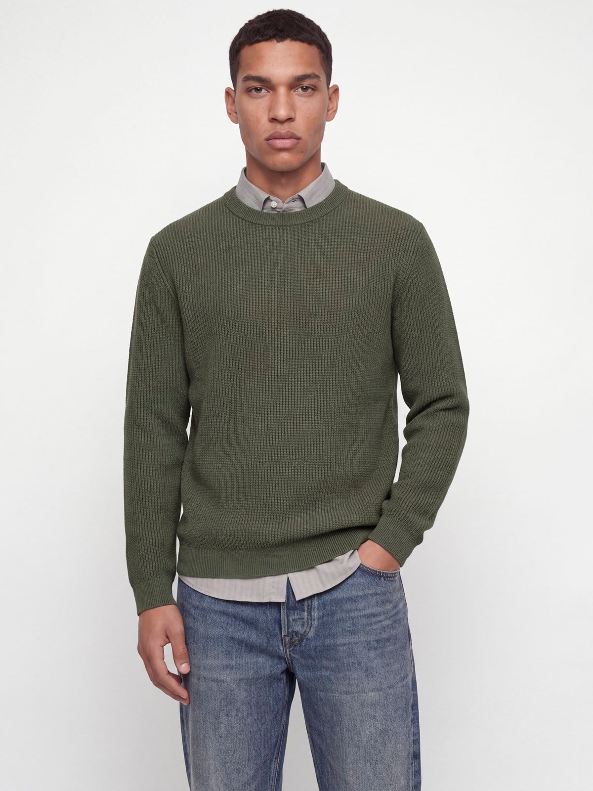 JPRBLACONNOR KNIT CREW NECK Forest