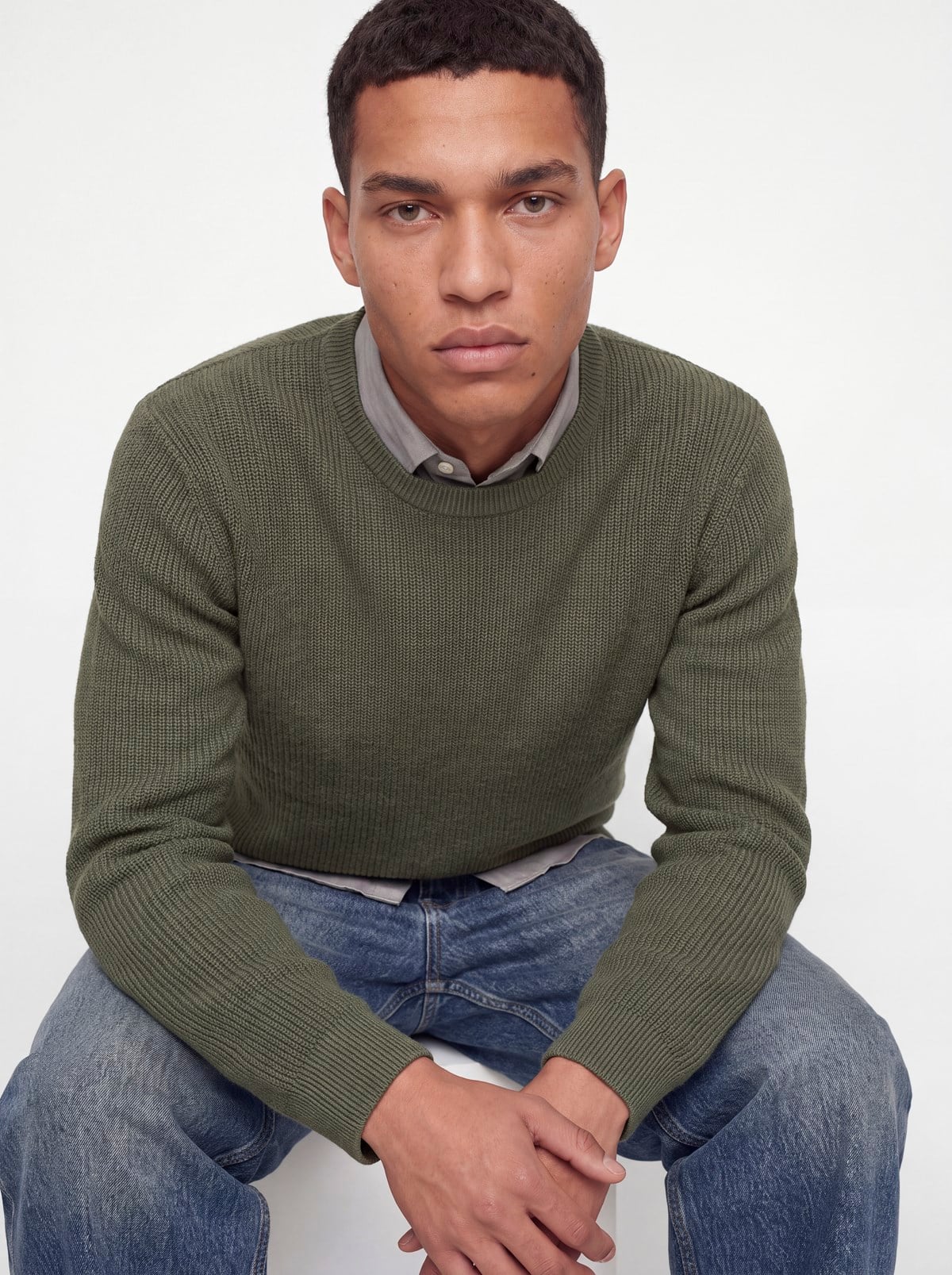 JPRBLACONNOR KNIT CREW NECK Forest