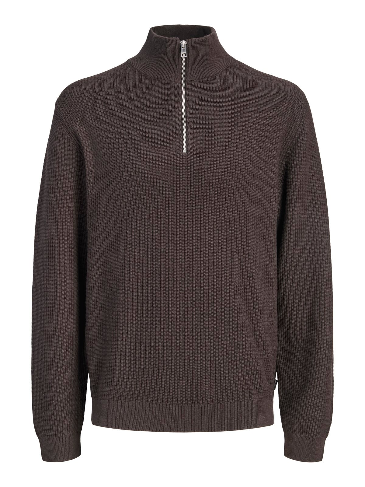 JPRBLACONNOR KNIT HALF ZIP Chocolate