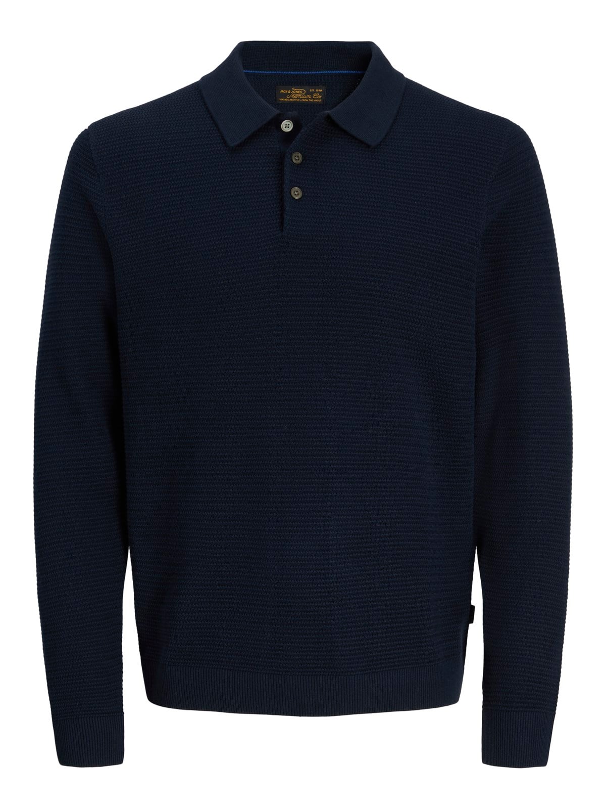 JPRBLURILEY KNIT POLO LS Sky Captain