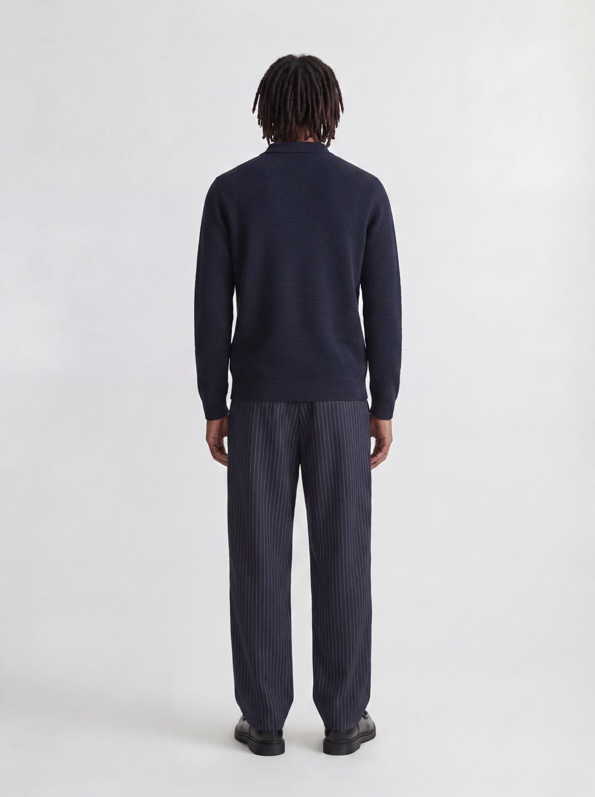 JPRBLURILEY KNIT POLO LS Sky Captain