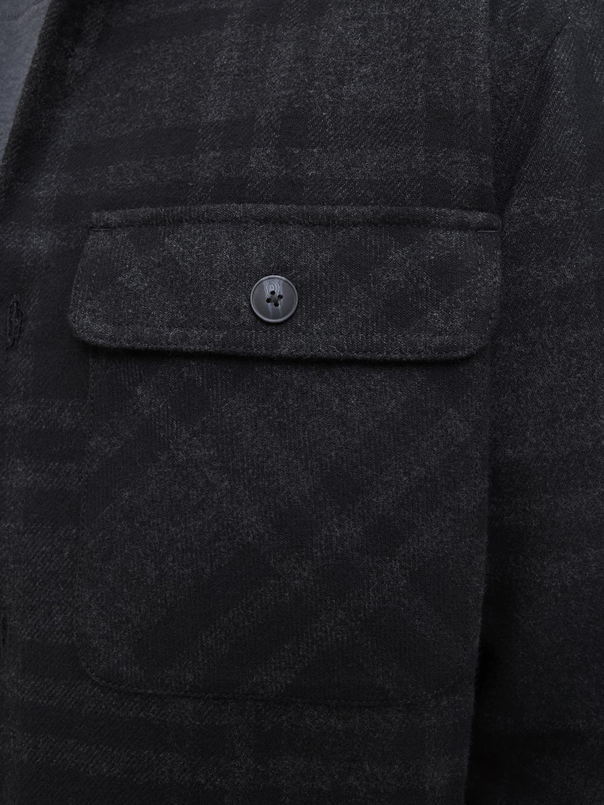 JPRRAYLE MELANGE CHECK L/S OVERSHIRT SN Black Beauty