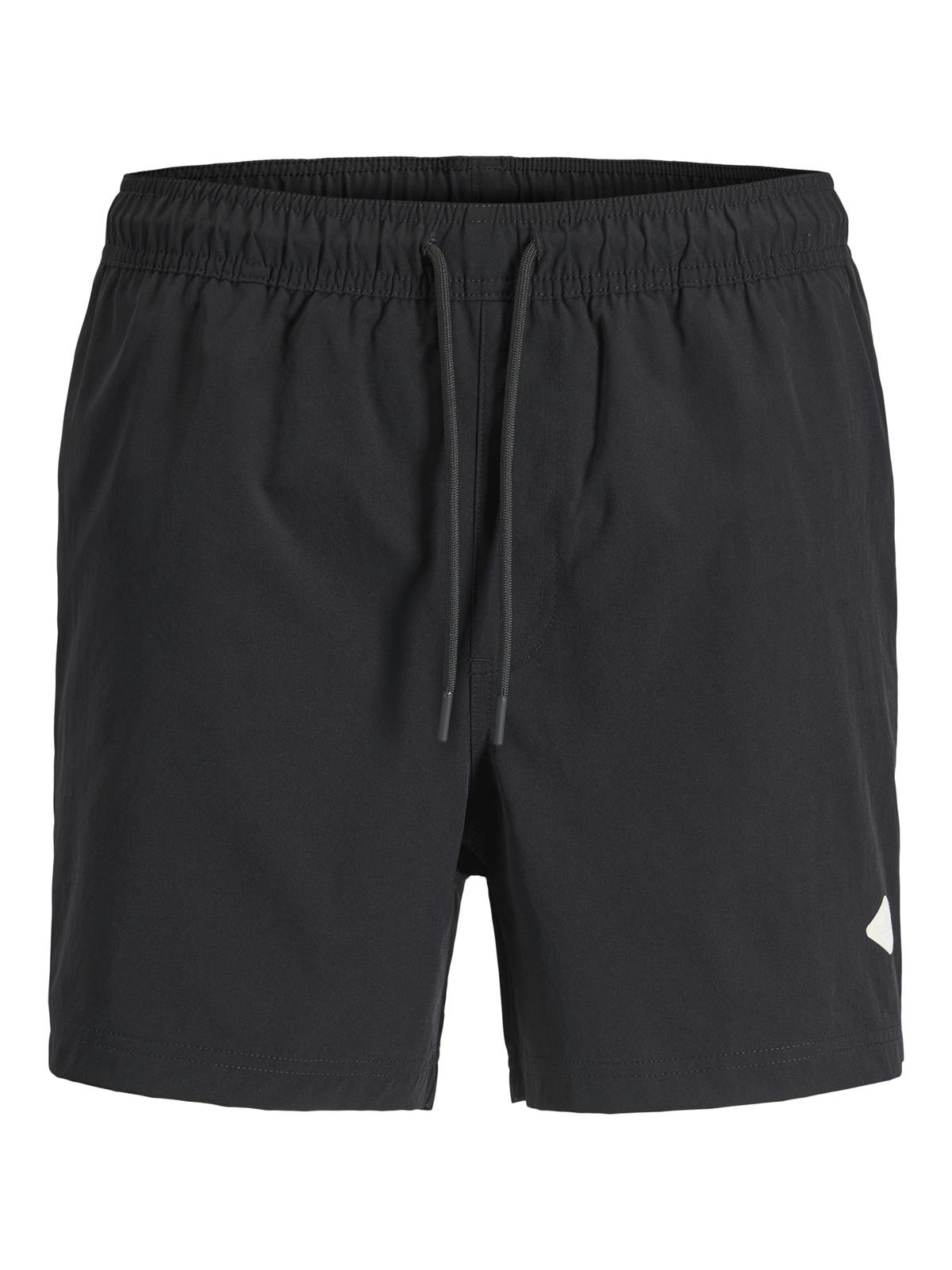JPSTMAUI TROPIC SOLID SWIM SHORTS REG SN Black
