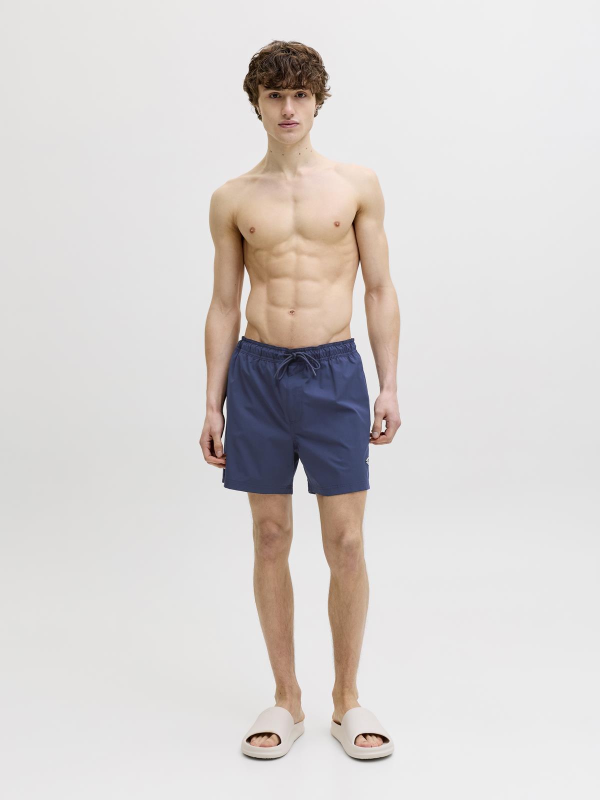JPSTMAUI TROPIC SOLID SWIM SHORTS REG SN Navy Blazer