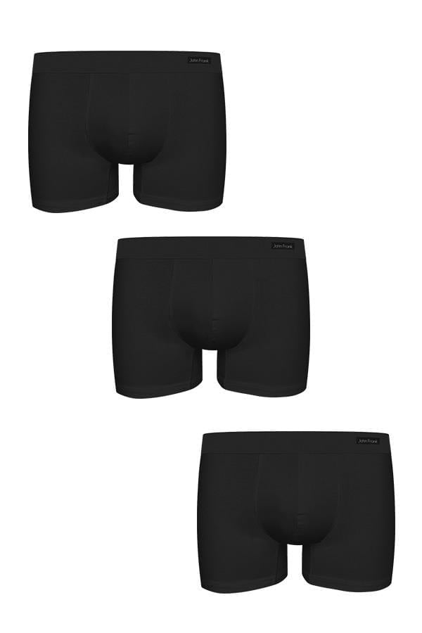 JOHN FRANK THREE PACK NATURAL HIDDEN MODAL BOXER White