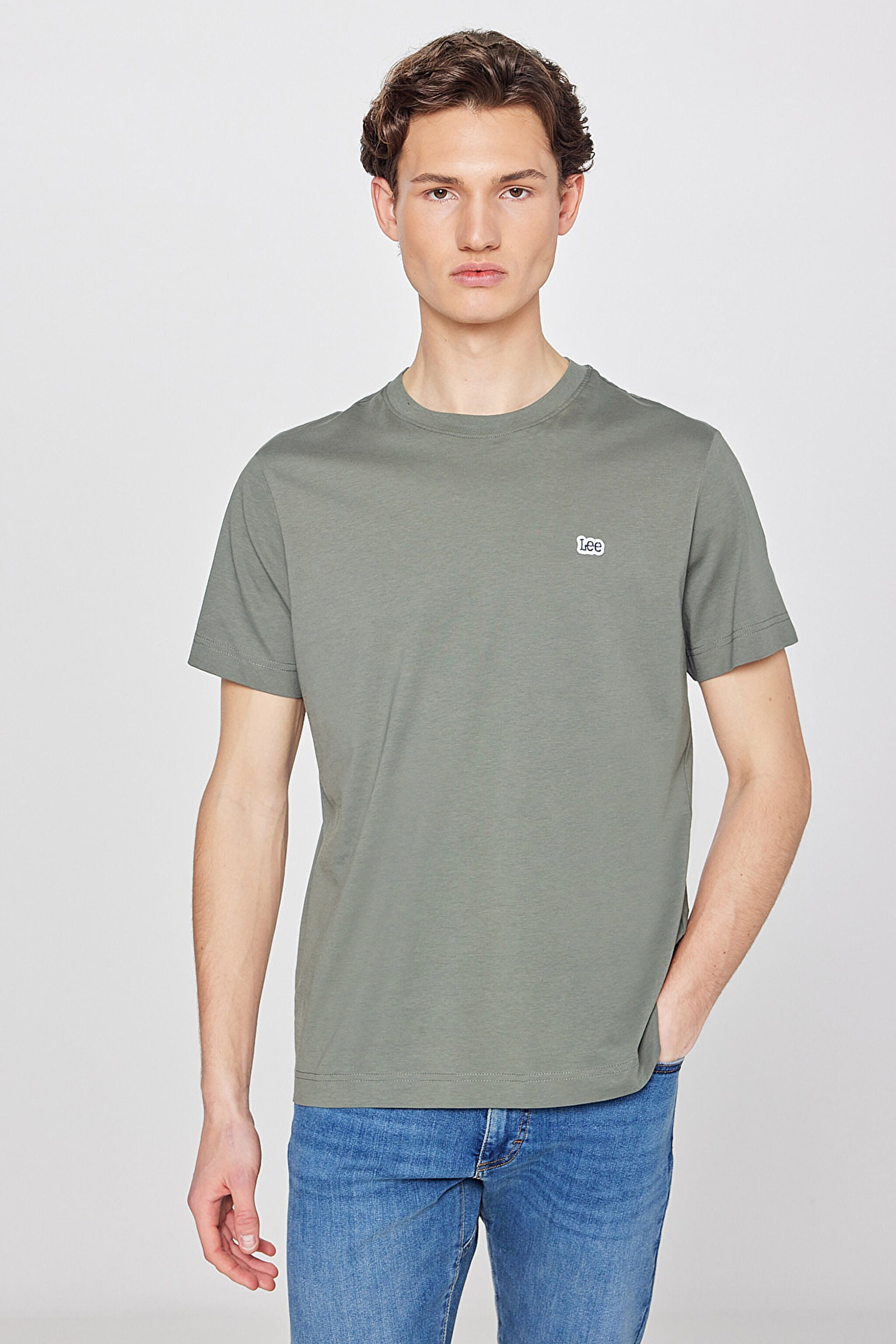 Bisiklet Yaka T-shirt Beige Melange